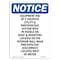 Signmission OSHA Notice, 5" Height, Equipment Fed By 2 Sources Utility Sign, 5" X 3.5", Portrait OS-NS-D-35-V-12119 - alternate 1